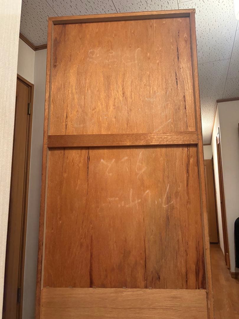 ベージュ クローゼット 4段引き出し ミラー付き