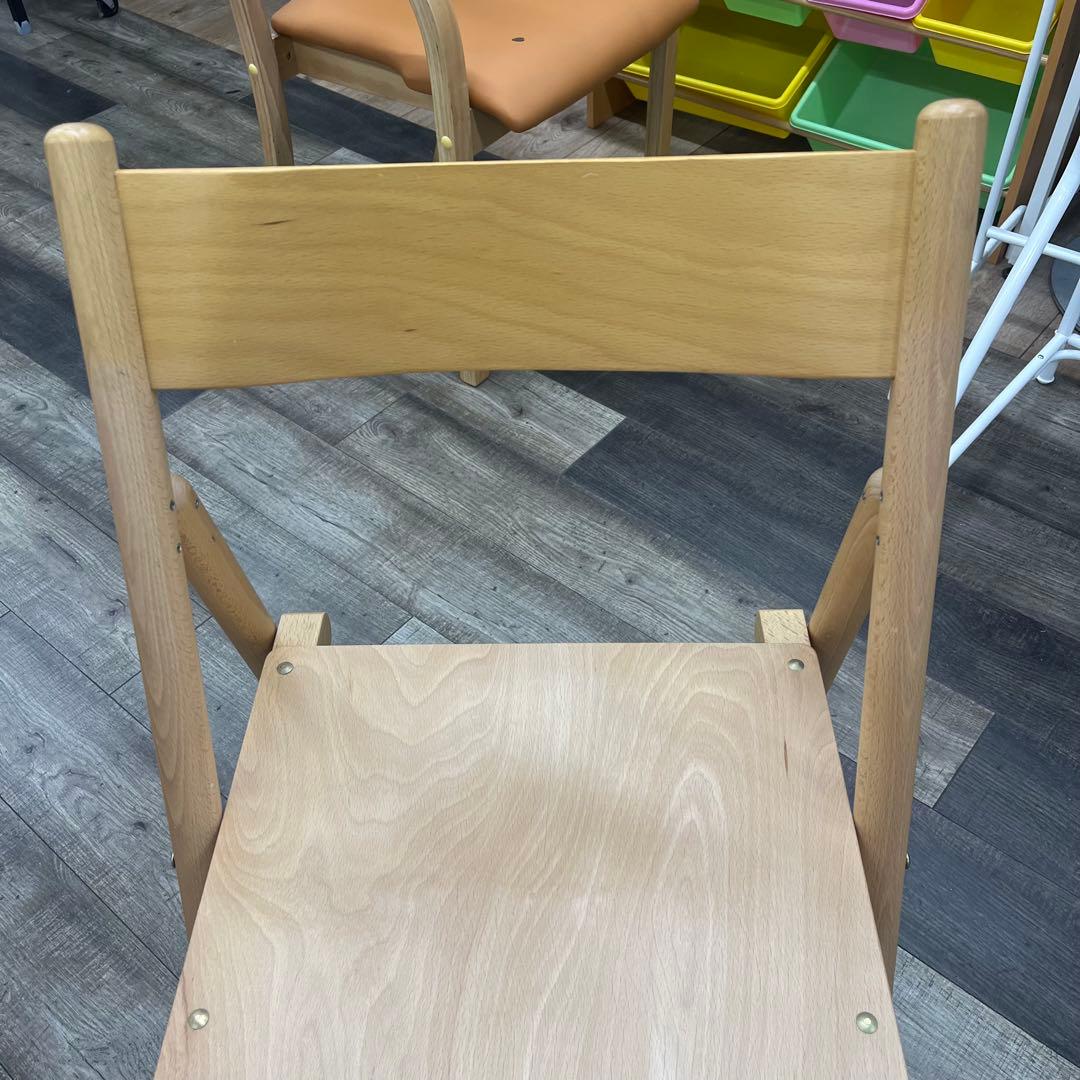 【美品】無印良品 廃盤　折り畳み椅子　ブナ木材 フォールディングチェア