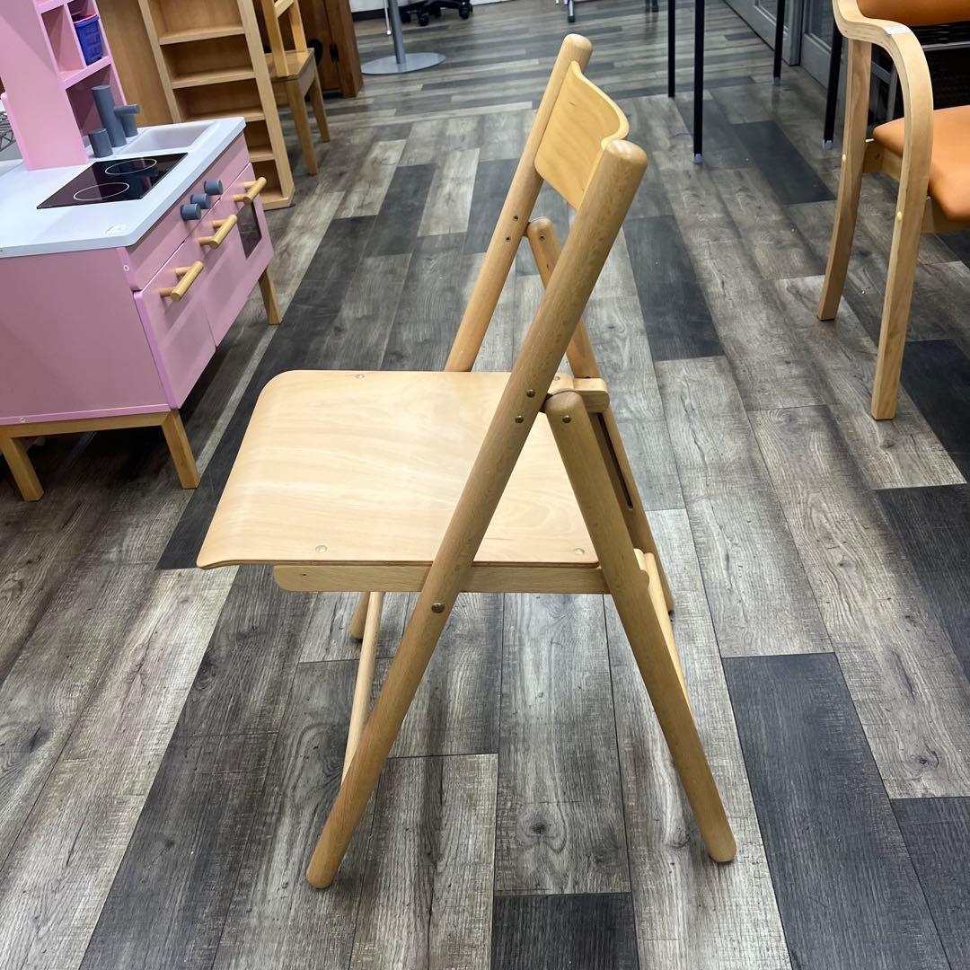 【美品】無印良品 廃盤　折り畳み椅子　ブナ木材 フォールディングチェア