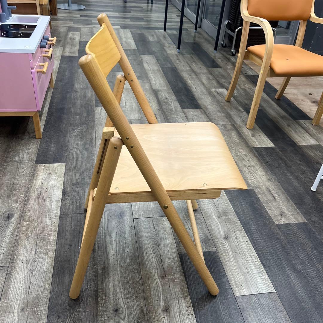 【美品】無印良品 廃盤　折り畳み椅子　ブナ木材 フォールディングチェア