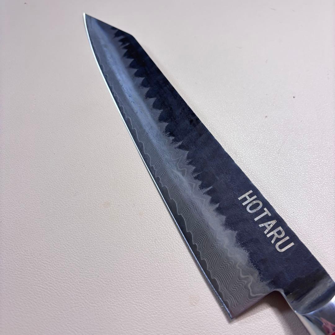 240mm黒打ちダマスカス　(切付型)牛刀シェフナイフ 牛刀【新品】