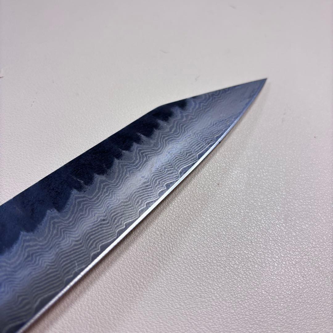 240mm黒打ちダマスカス　(切付型)牛刀シェフナイフ 牛刀【新品】