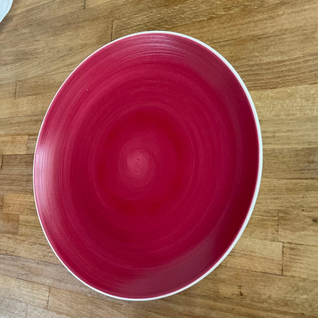 お値下げ　ARITA ワインレッド 多用鉢　平皿　アリタポーセリンラボ