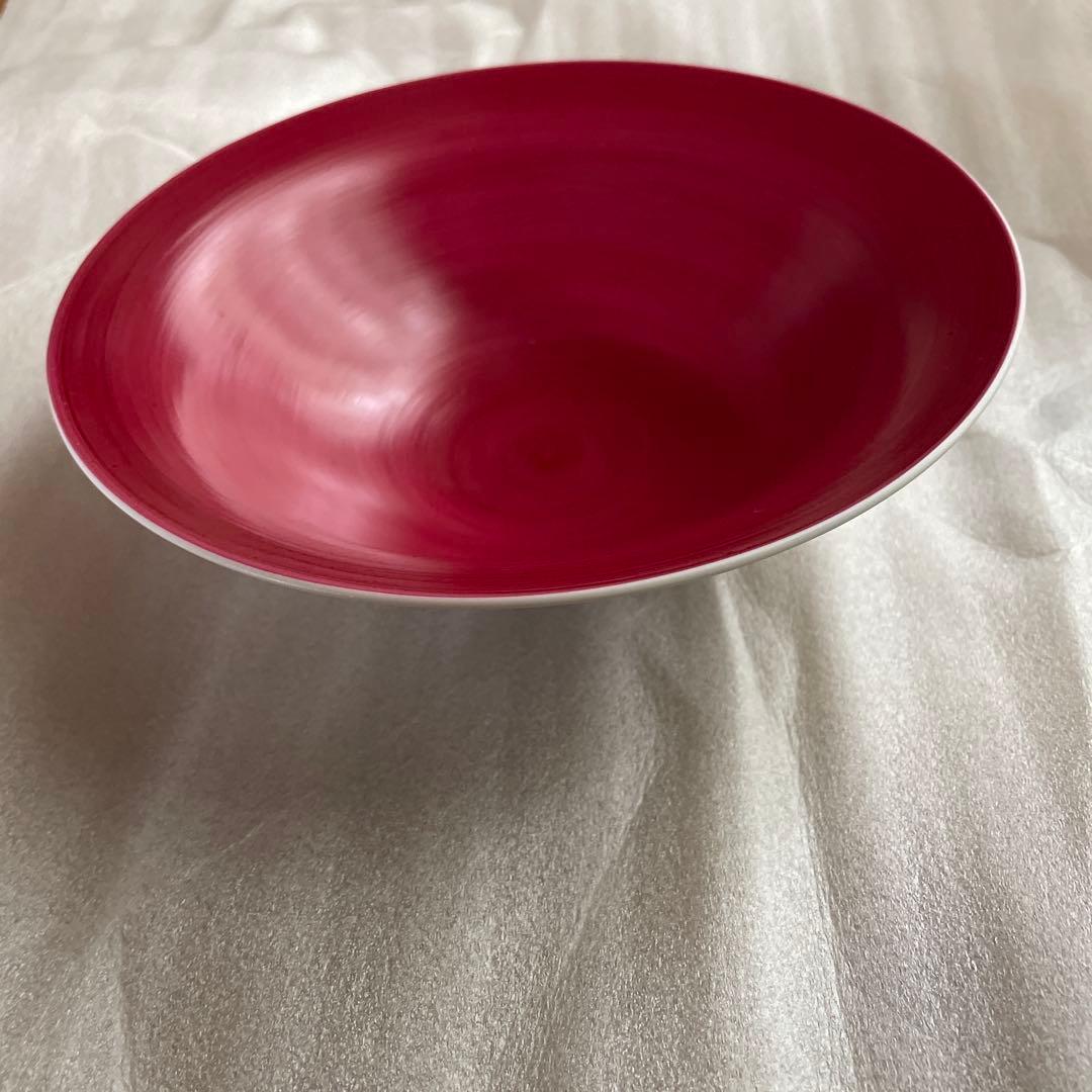 お値下げ　ARITA ワインレッド 多用鉢　平皿　アリタポーセリンラボ
