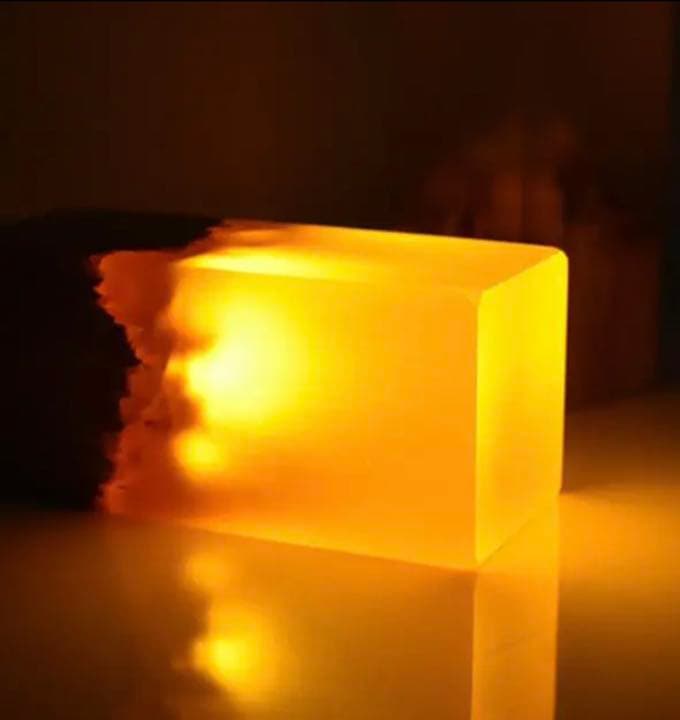 木製とレジンの常夜灯LED 2個セット