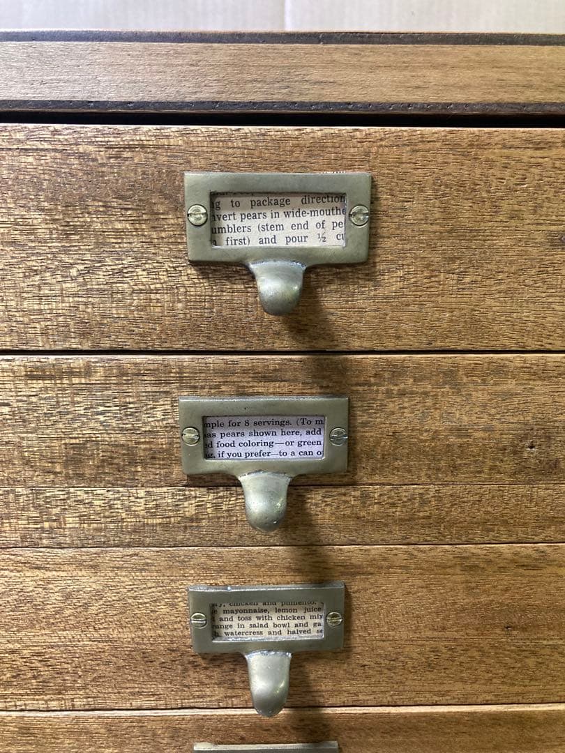 ハンドメイド　古道具風　卓上引出し　5段小引出し　ビンテージ風　什器にも