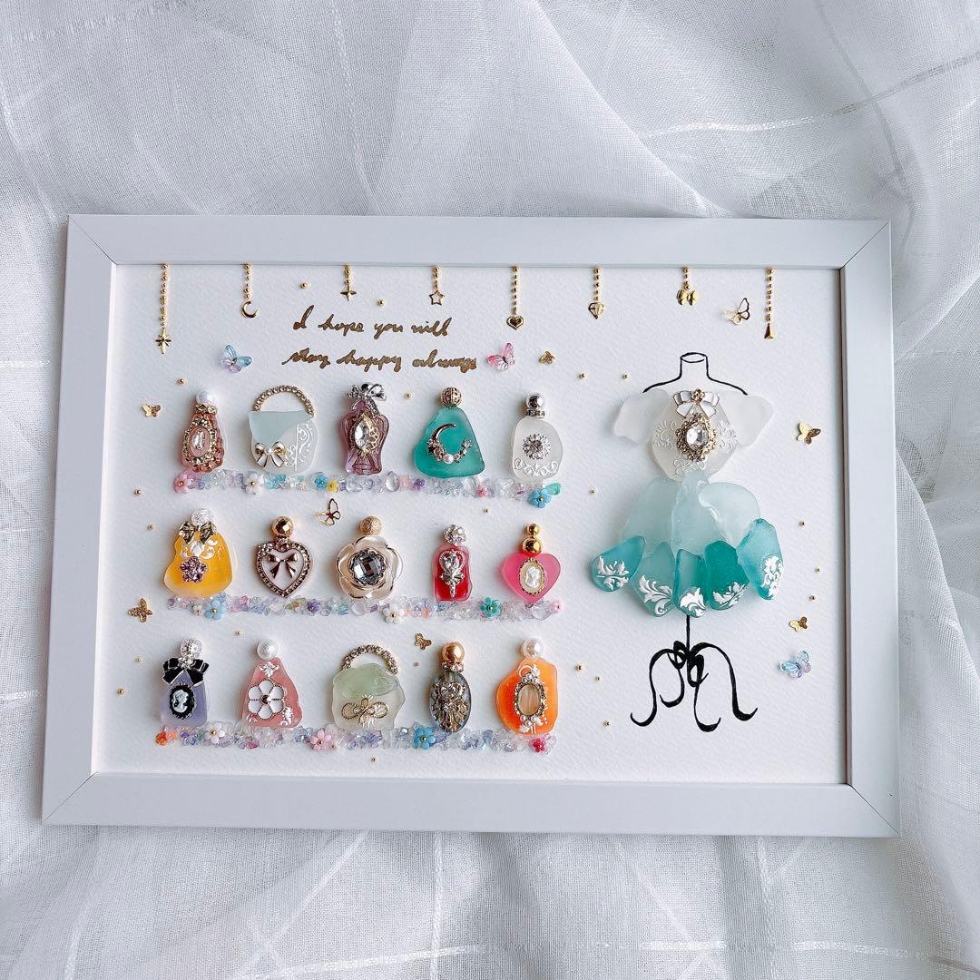 シーグラスアート　オシャレ　プリンセス　香水　化粧品　フレンチガーリー　雑貨