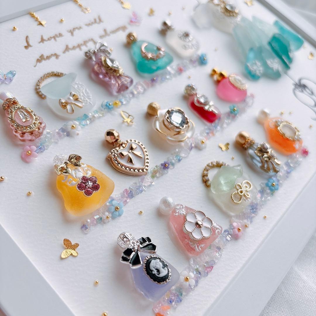 シーグラスアート　オシャレ　プリンセス　香水　化粧品　フレンチガーリー　雑貨