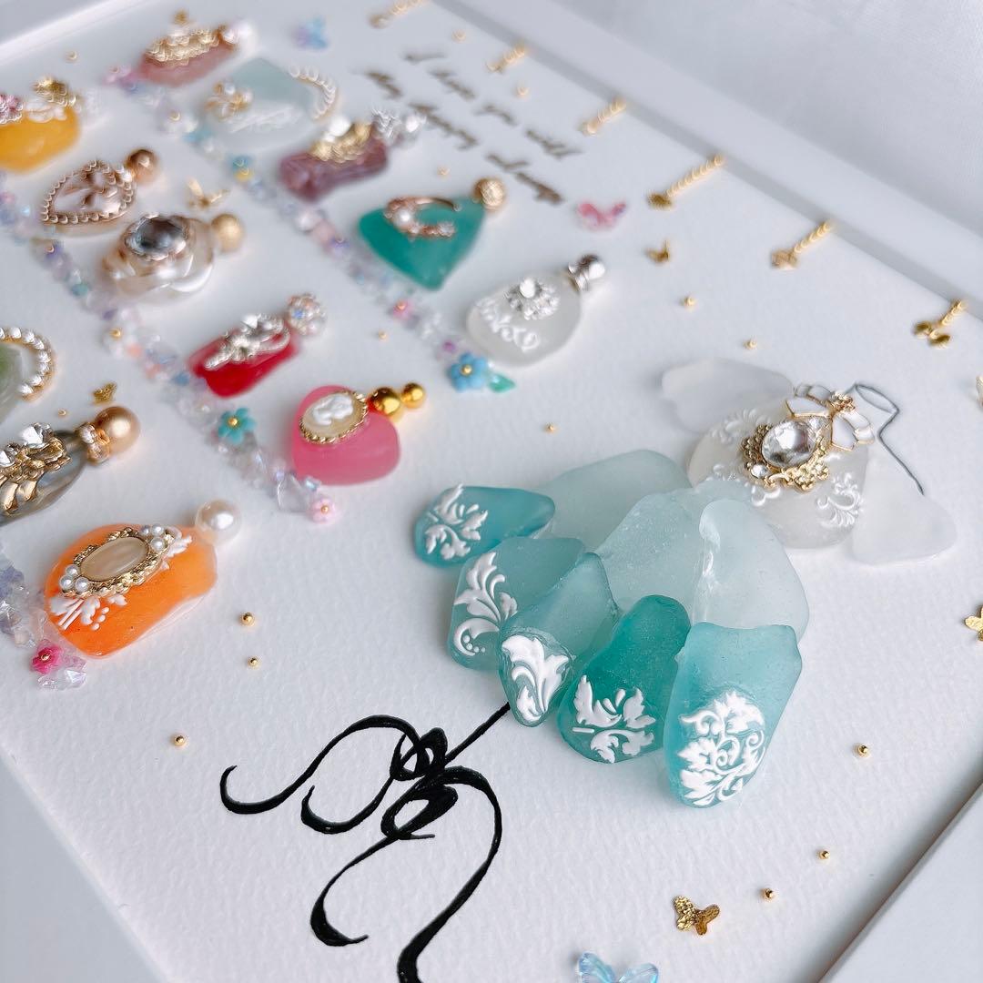シーグラスアート　オシャレ　プリンセス　香水　化粧品　フレンチガーリー　雑貨