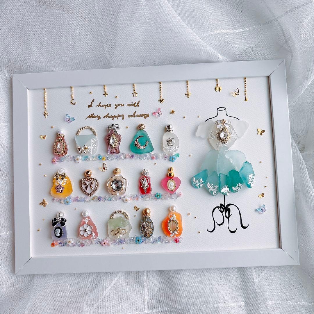 シーグラスアート　オシャレ　プリンセス　香水　化粧品　フレンチガーリー　雑貨