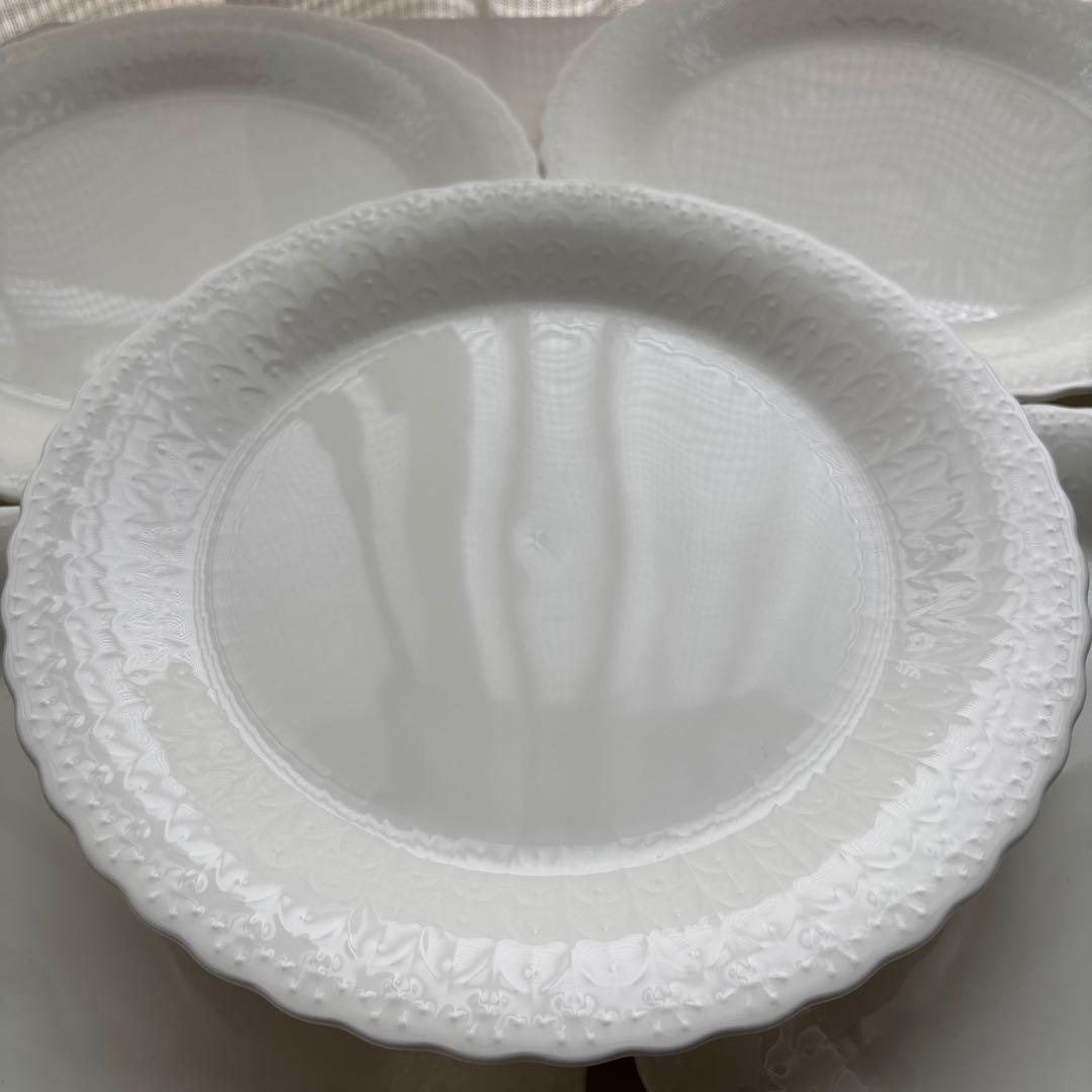 NARUMI シルキーホワイト 27cmディナー 皿 プレート 5枚セット