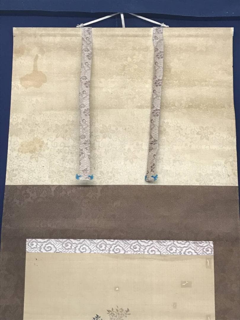 【真作】山間明月/牧童図/山水図/人物図/掛軸/名家伝来/AC-445