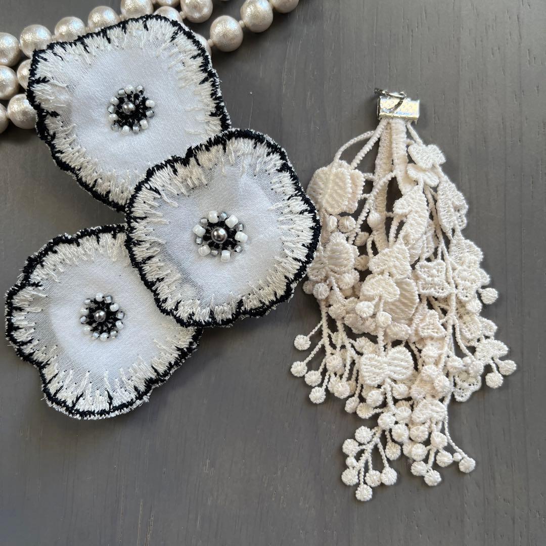 ⚠️専用①29ミナペルホネン ハンドメイド ブローチコサージュ アクセサリー