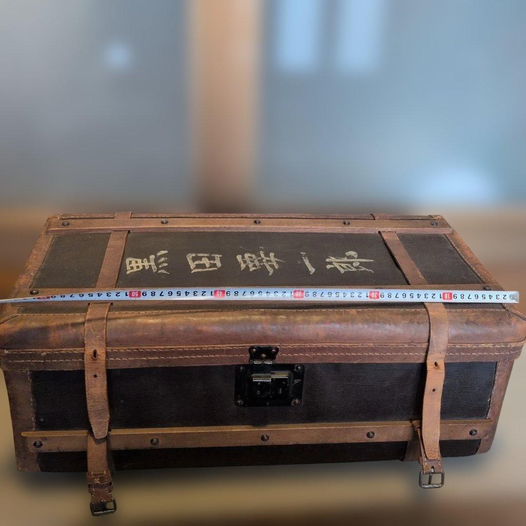 旧日本軍　ヴィンテージ レザー収納トランク