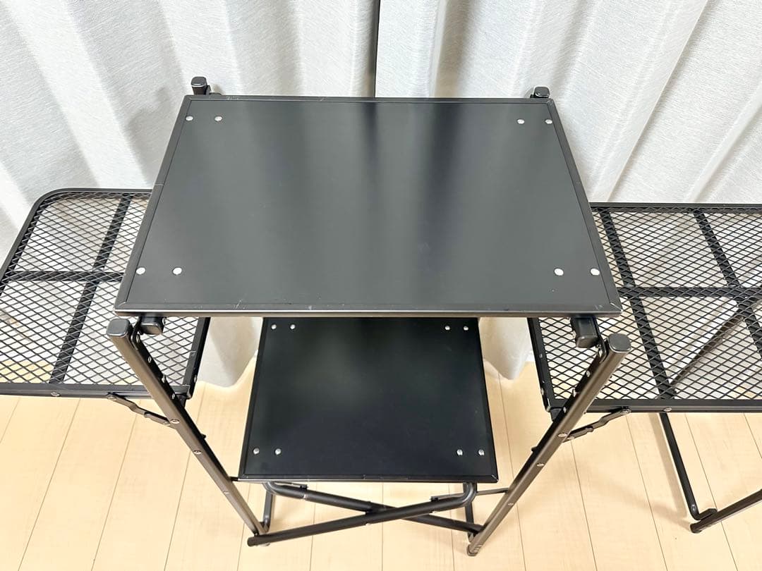 山善 キャンパーズコレクション タフライトスタンド キッチンテーブル