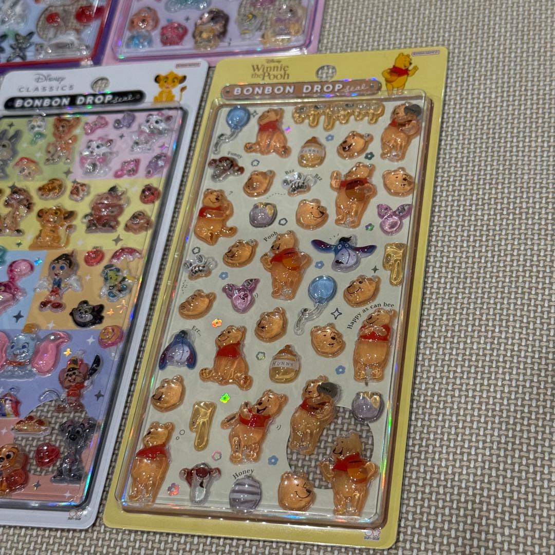 【正規品】ディズニー ボンボンドロップシール 5種類 セット