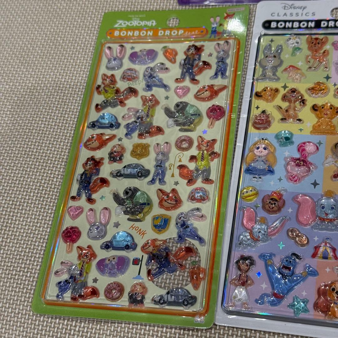 【正規品】ディズニー ボンボンドロップシール 5種類 セット
