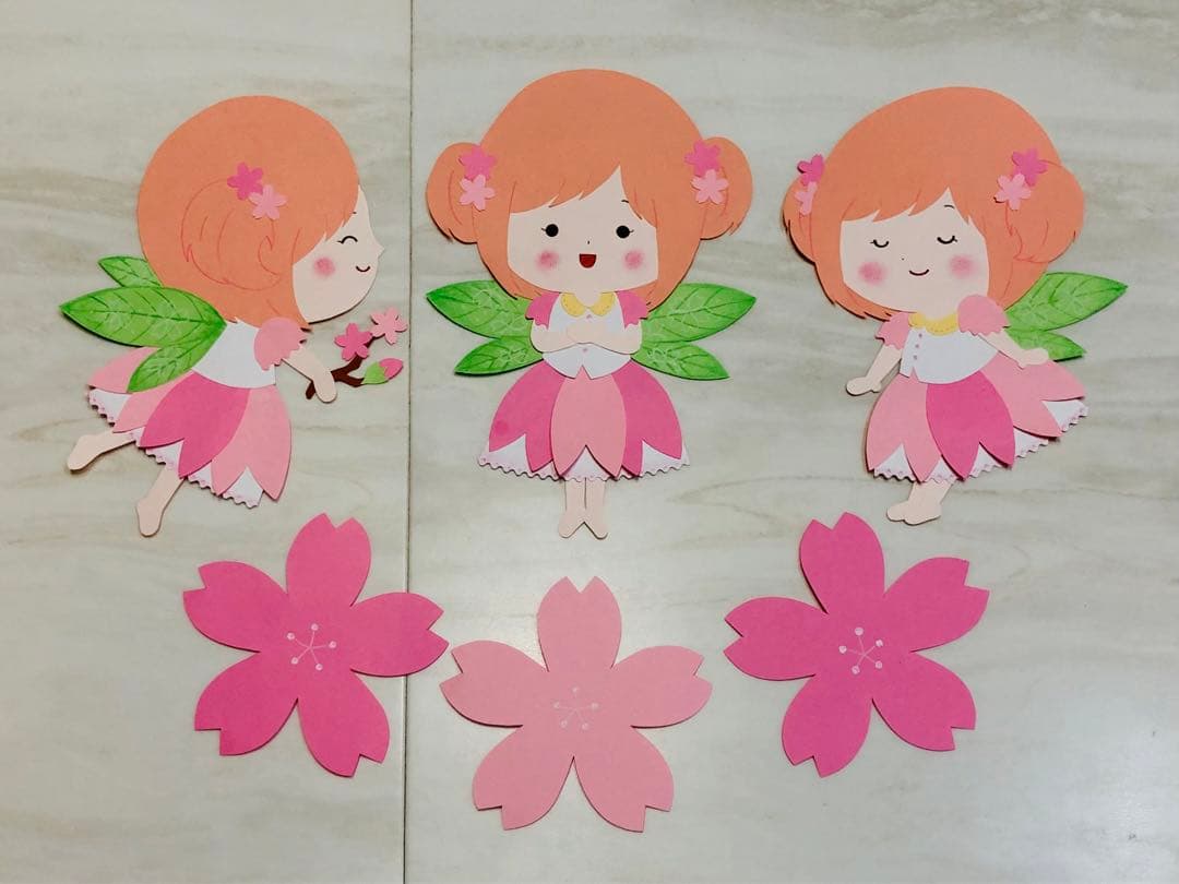 1年間使える妖精壁面7点セット