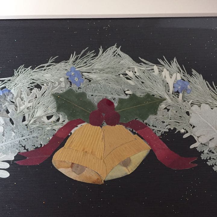 押し花アート「クリスマスリース」