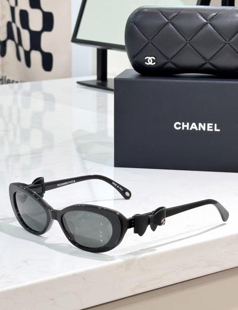 2025新作 CHANEL シャネル キャットアイ サングラス 新品 リボン