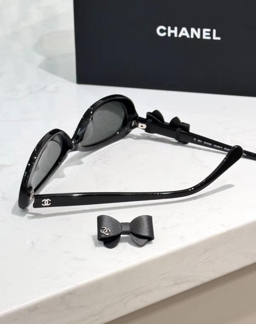 2025新作 CHANEL シャネル キャットアイ サングラス 新品 リボン