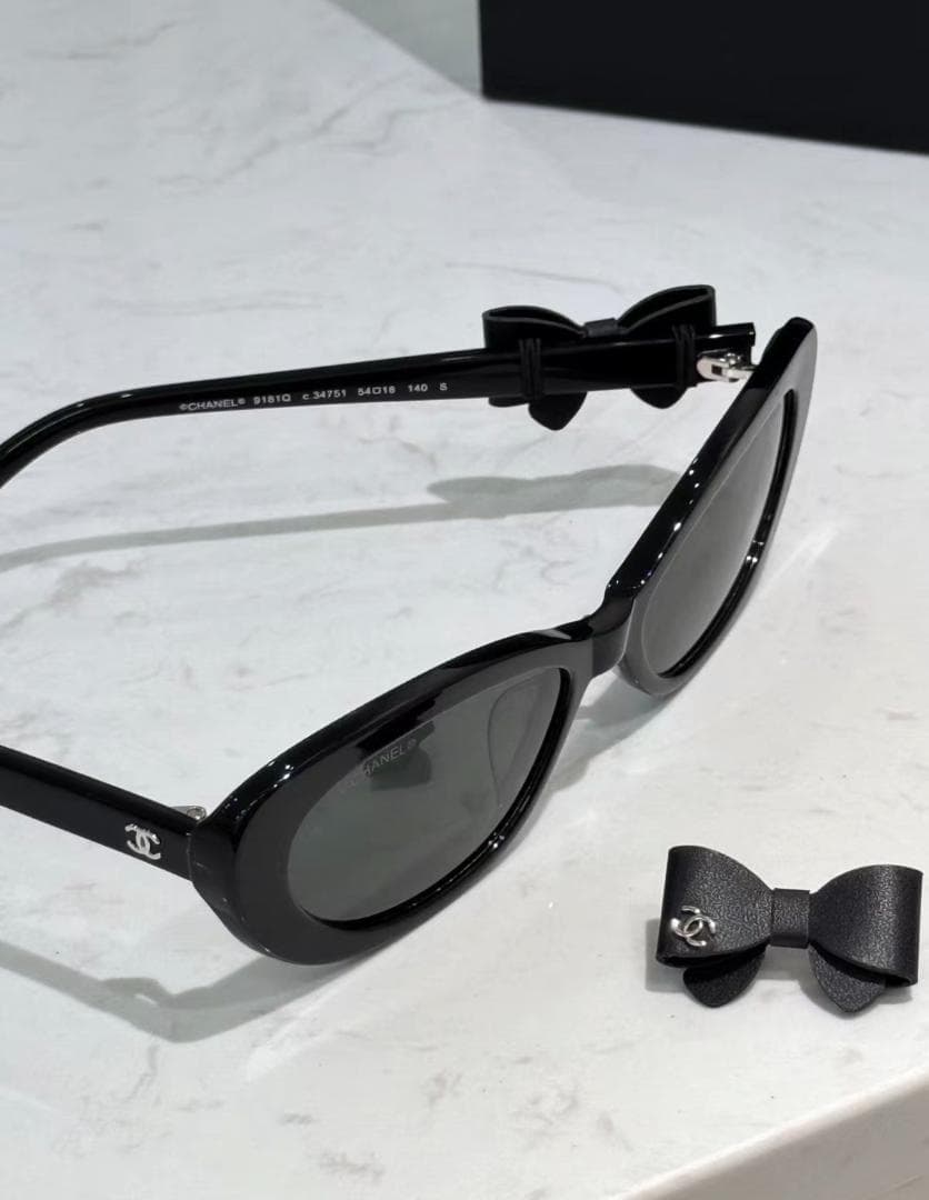 2025新作 CHANEL シャネル キャットアイ サングラス 新品 リボン