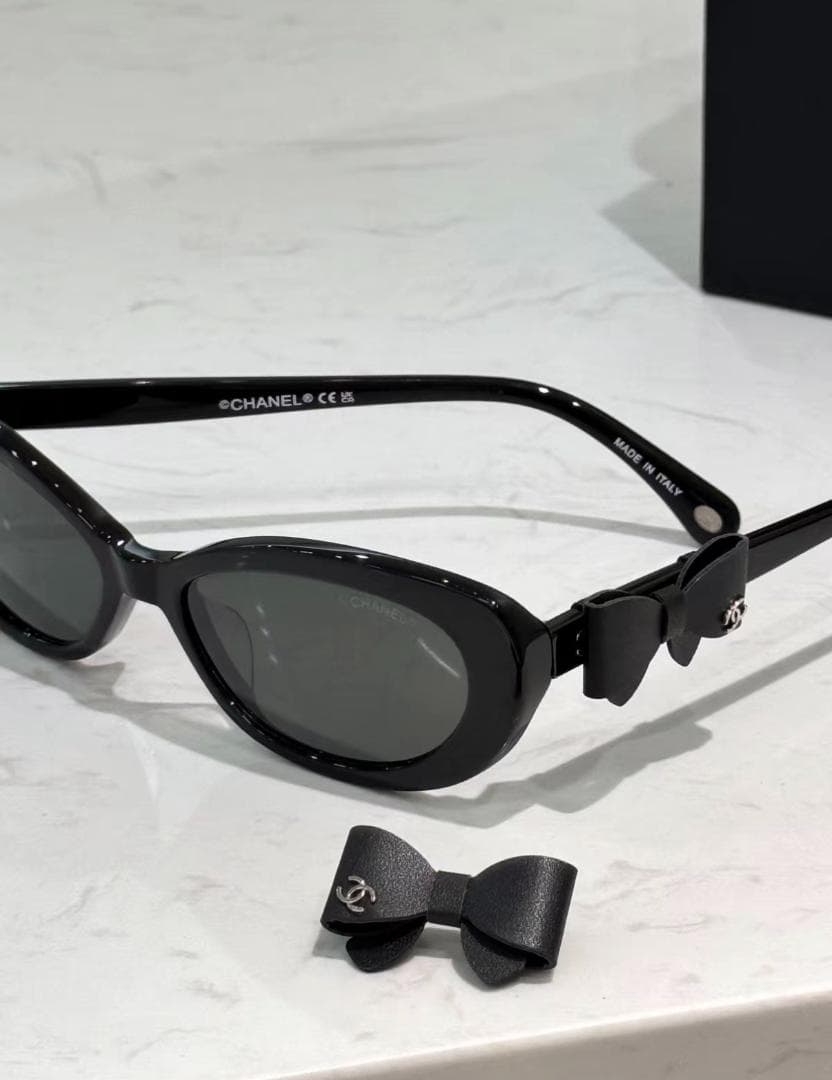 2025新作 CHANEL シャネル キャットアイ サングラス 新品 リボン