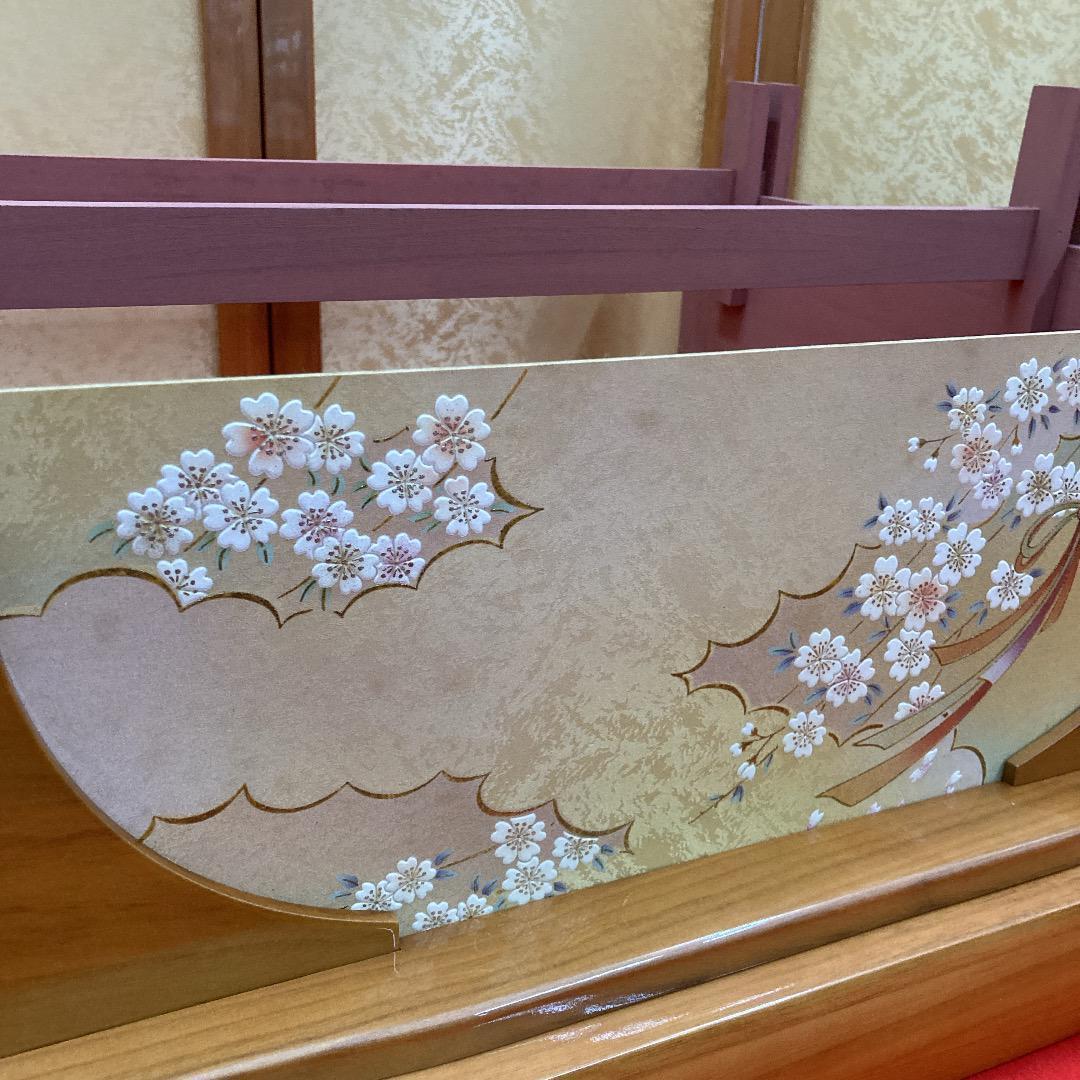 新B2 訳あり特価！豪華な三段飾り　雛人形三段台と屏風　台巾90㎝　ひな人形