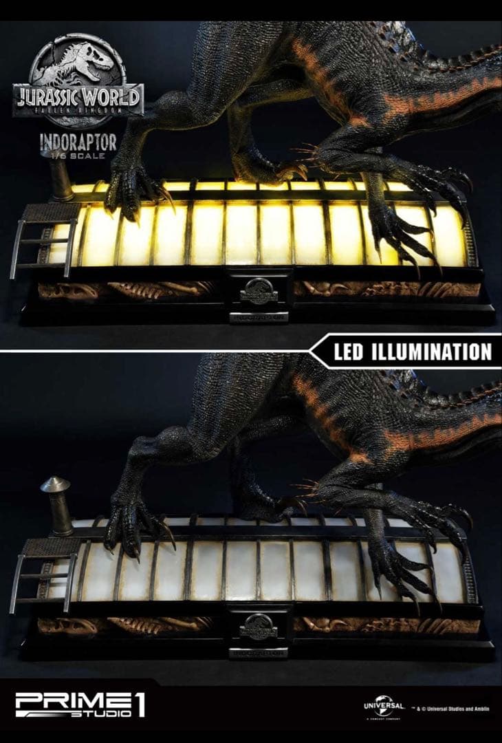 【1/5まで出品】プライム1スタジオ　ジュラシックワールド炎の王国インドラプトル
