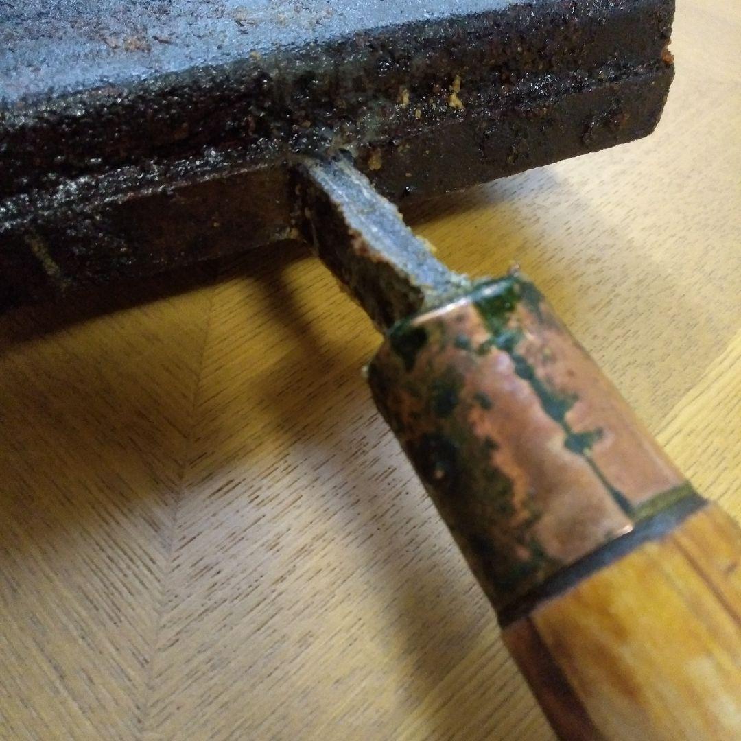 ◆レトロ◆ 超特大 業務用　使用及びジャンク品扱　玉子焼き器　17㎝×28㎝