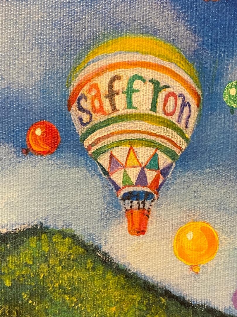 「真作」分部佳英「布引の山夏」風景画　油彩画　額装　サイン有り　F4号