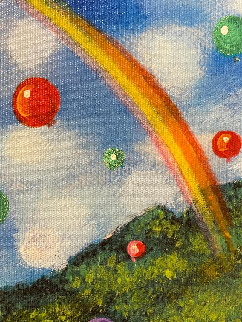 「真作」分部佳英「布引の山夏」風景画　油彩画　額装　サイン有り　F4号