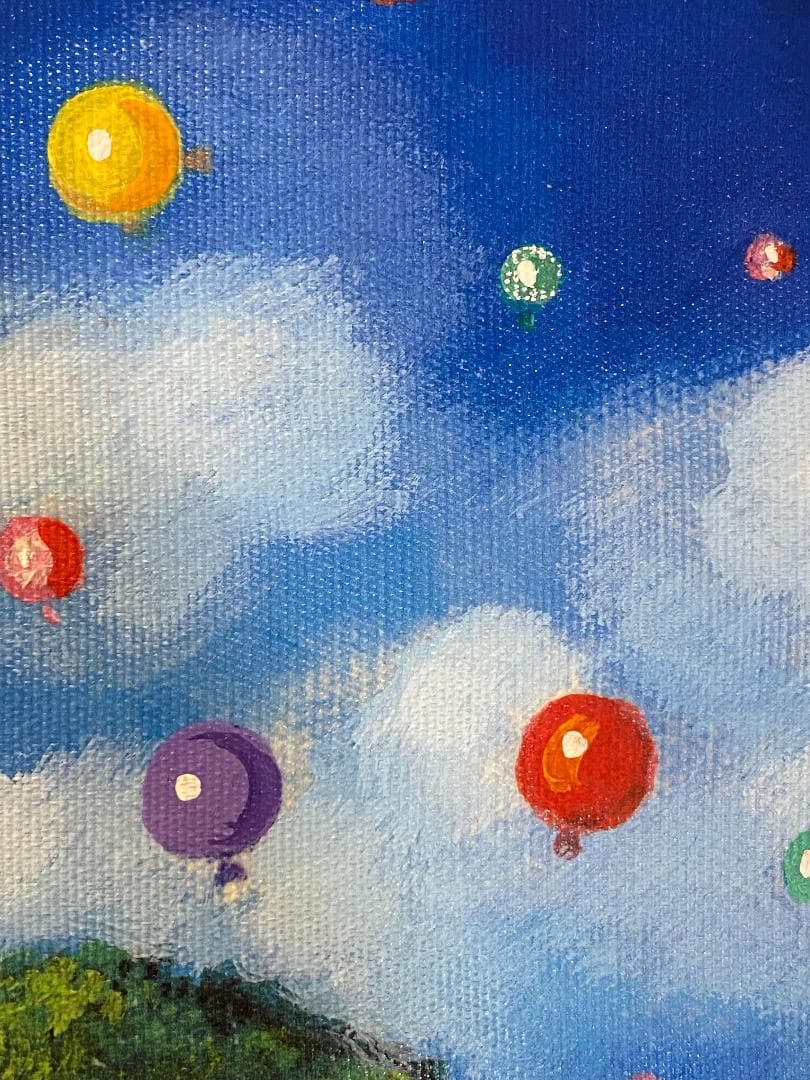 「真作」分部佳英「布引の山夏」風景画　油彩画　額装　サイン有り　F4号