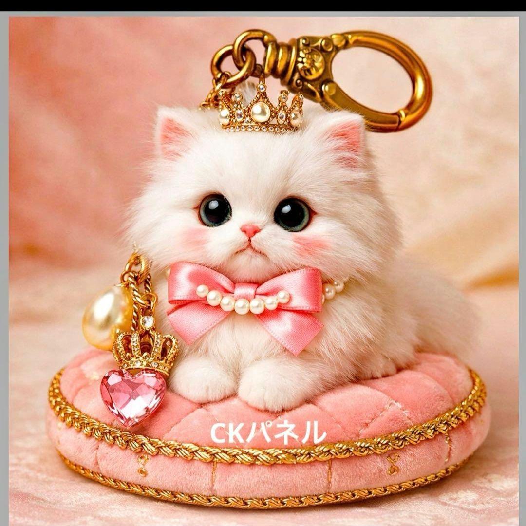 激レアねこストラップパネル生地　ハンドメイド