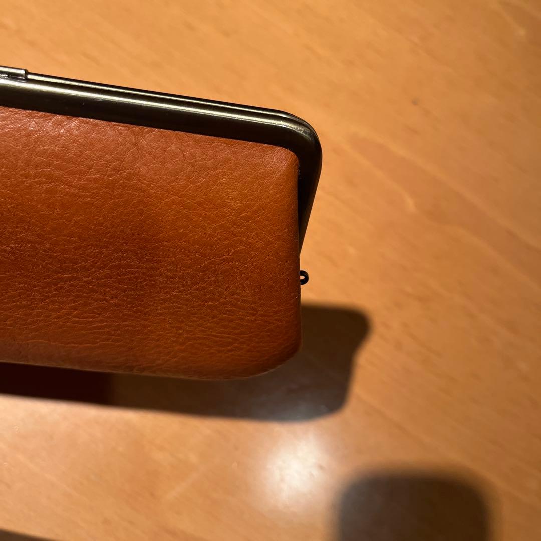 年末セール　cuwatto キャメル　親子がま口財布　中古品