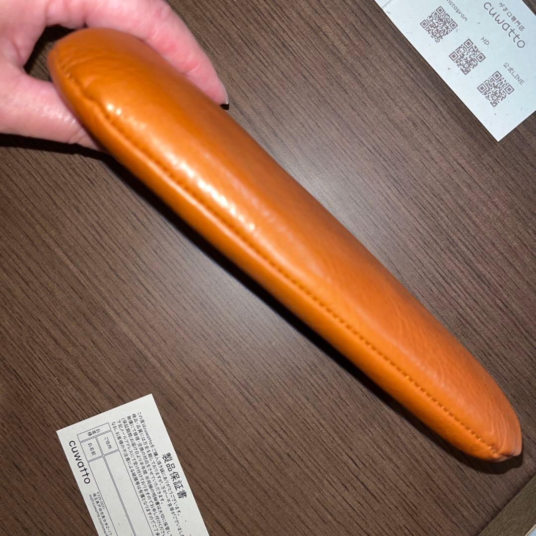 年末セール　cuwatto キャメル　親子がま口財布　中古品