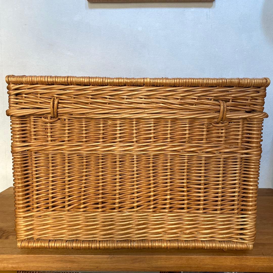 【送料込み】希少 キャトル・セゾン フランス柳 トランク バスケット