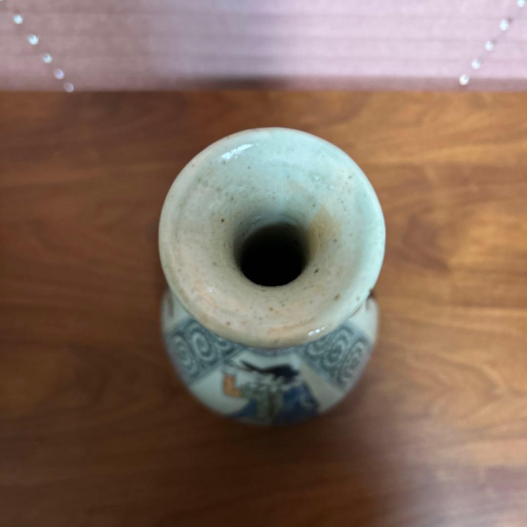 有田焼 円左エ門窯 南蛮人物文 一輪挿し 花瓶 江戸趣味 高さ約38cm