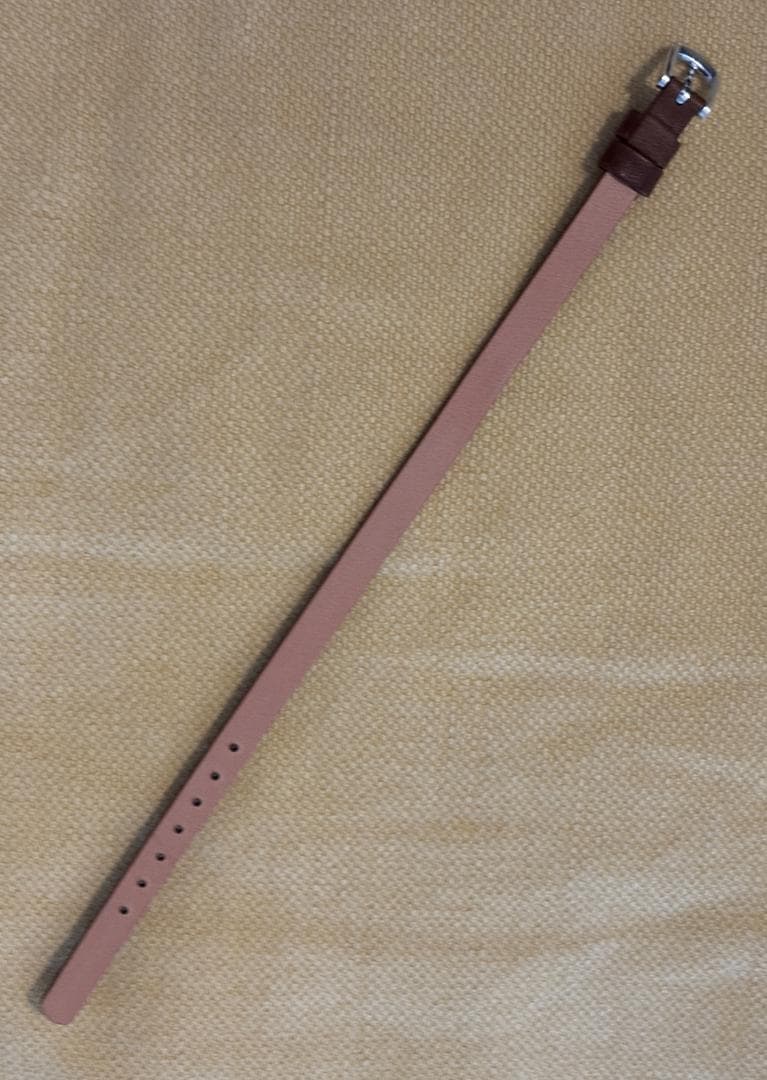 ＜C-Brain＞ 本革新品ベルト茶∔中古クラシック針（シルバー）文字盤　腕時計