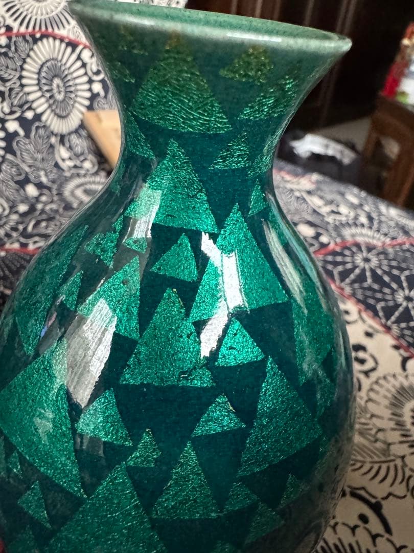 小野珀子　釉裏金彩　徳利