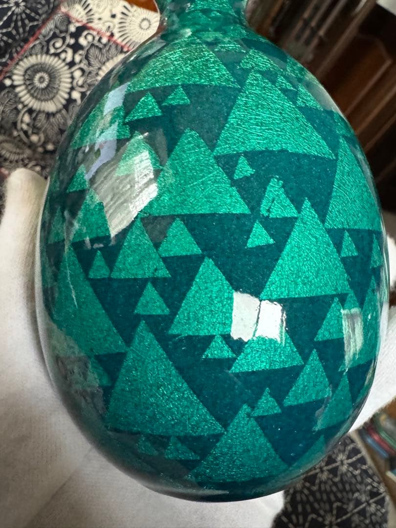 小野珀子　釉裏金彩　徳利