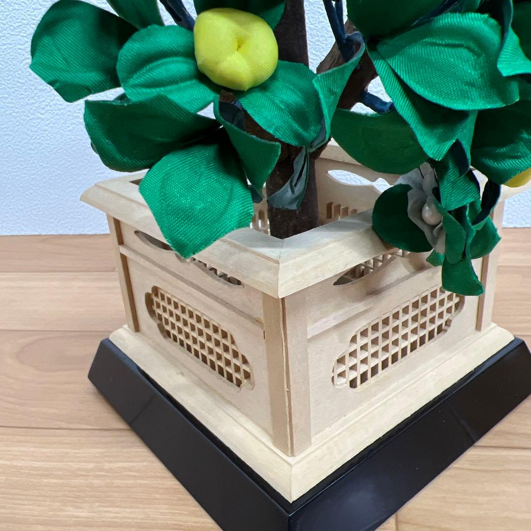 雛人形　桃の節句　桜橘　自然木　　花　大