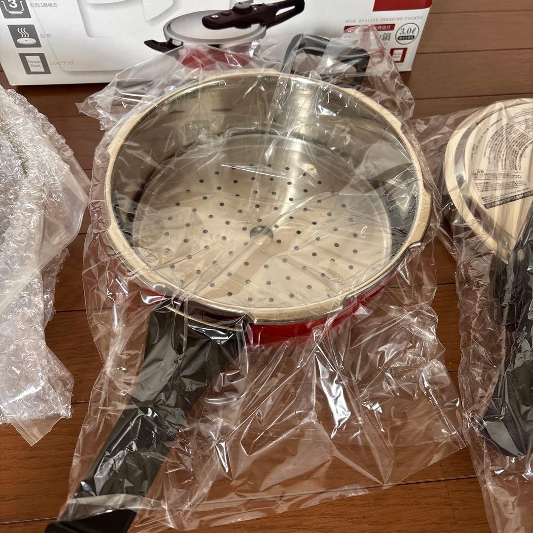 Luminousplus 圧力鍋 3.0L 蒸し器付き