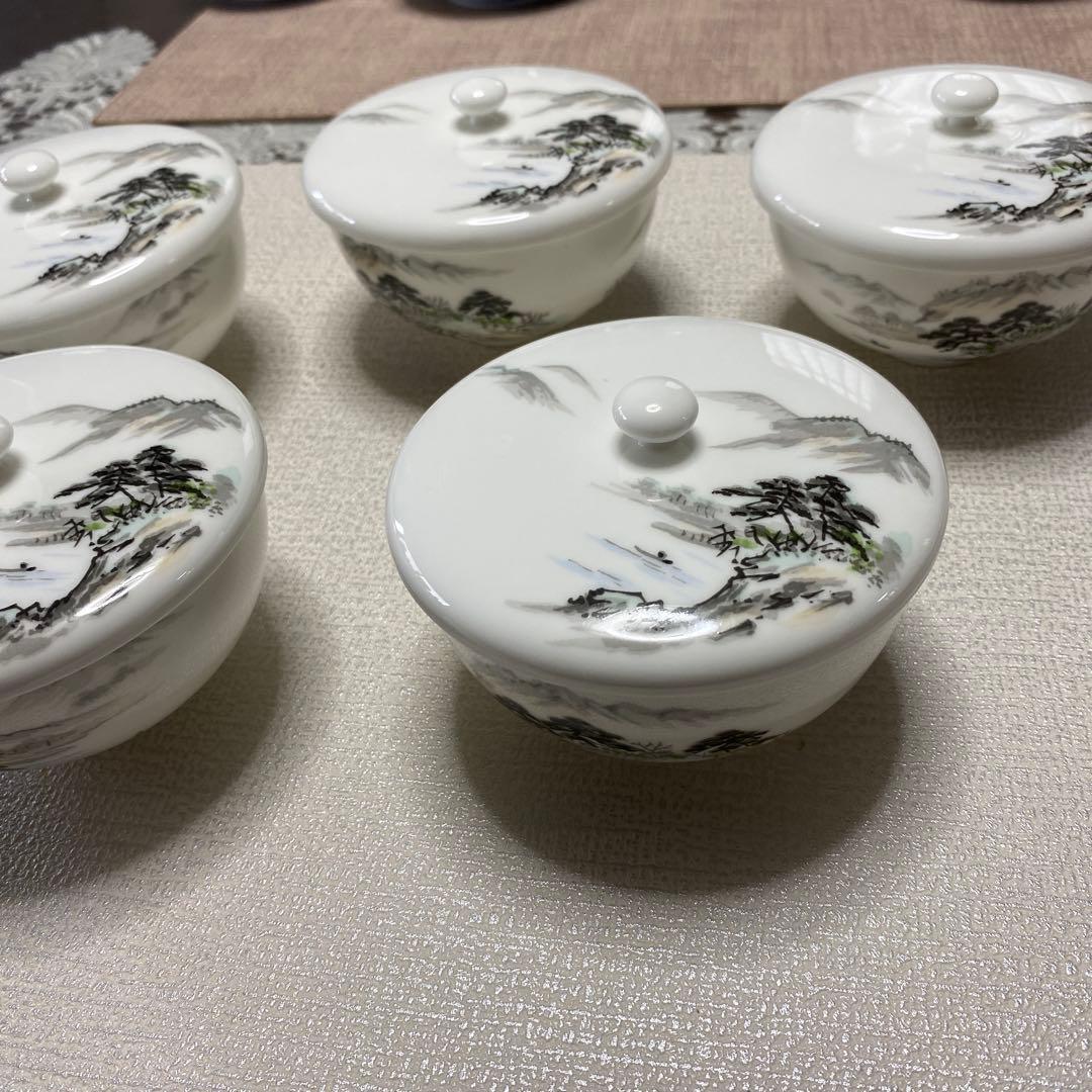 最高級深川製磁器お湯呑み5脚セット