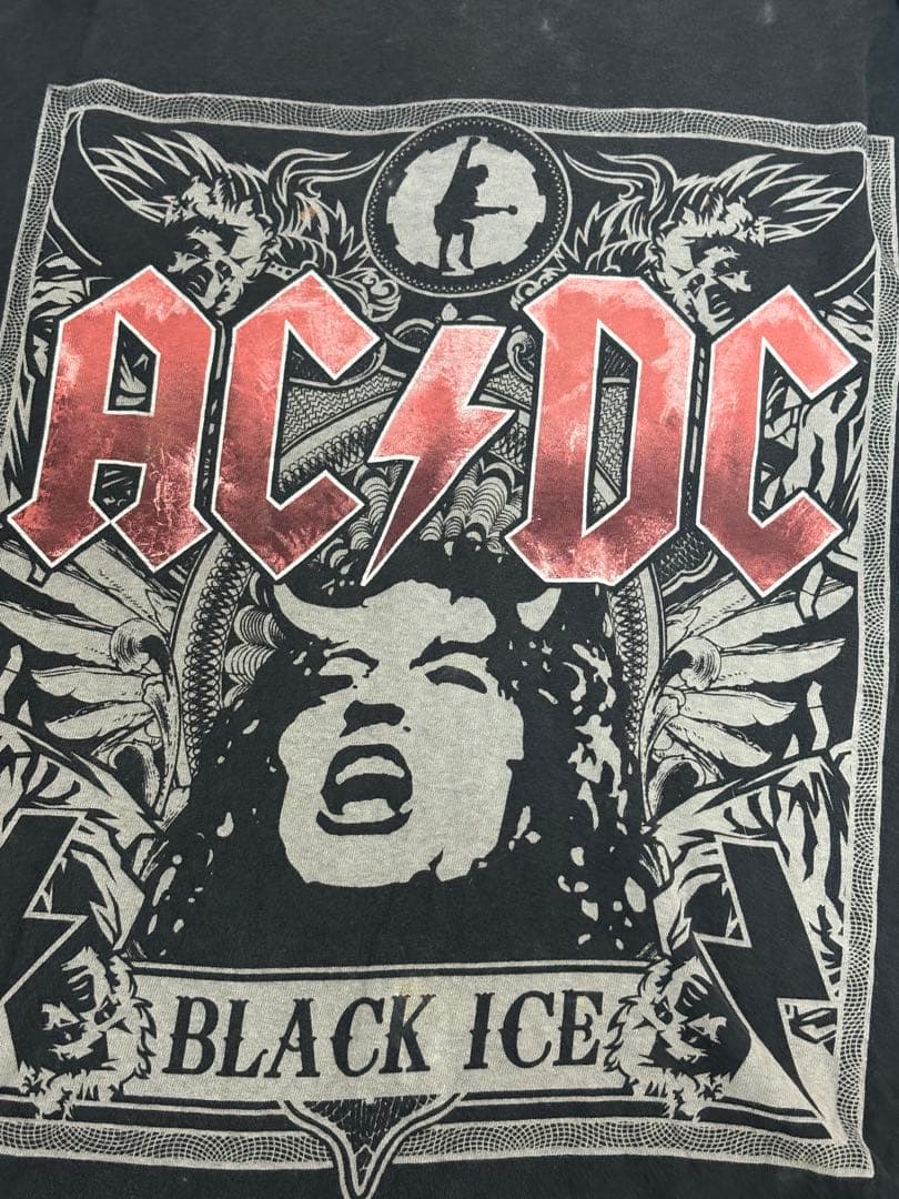 超レア2XL！AC/DC ブラックアイス ヴィンテージTシャツanvil製