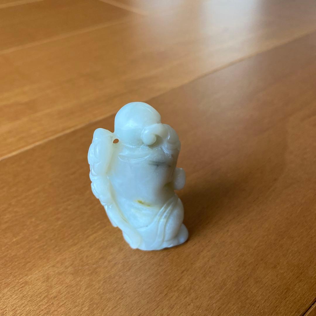 中国白砡　彫刻　天然石 古董品