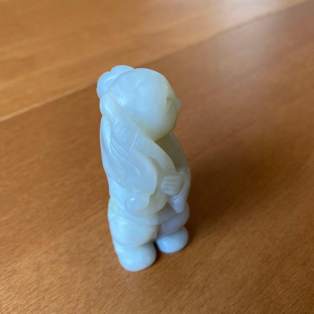 中国白砡　彫刻　天然石 古董品