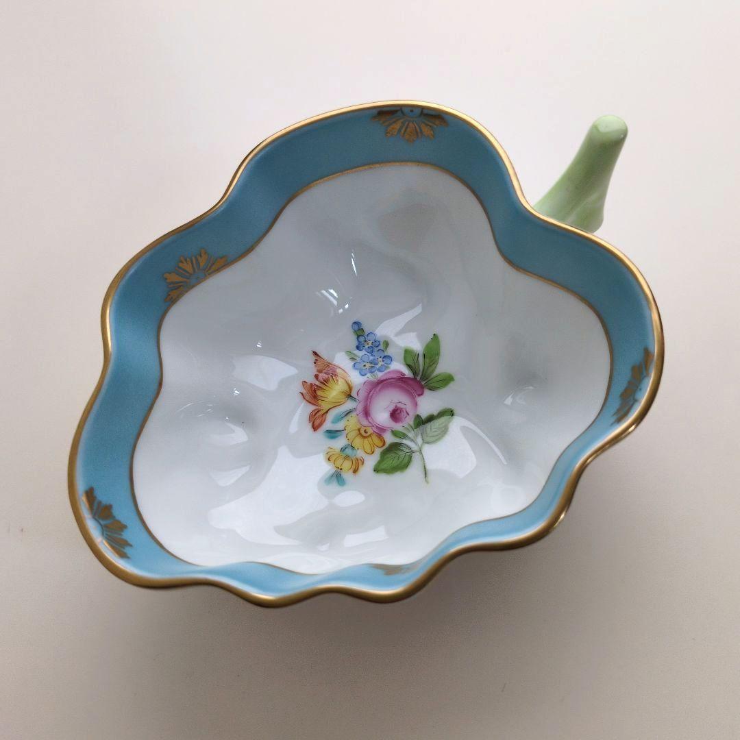 美品ヘレンド ローズチューリップ ブルー　オープンシュガー