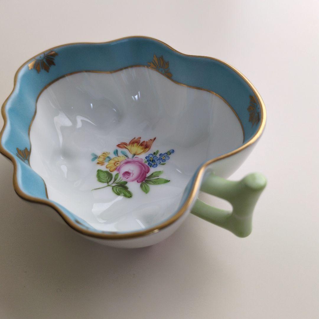 美品ヘレンド ローズチューリップ ブルー　オープンシュガー