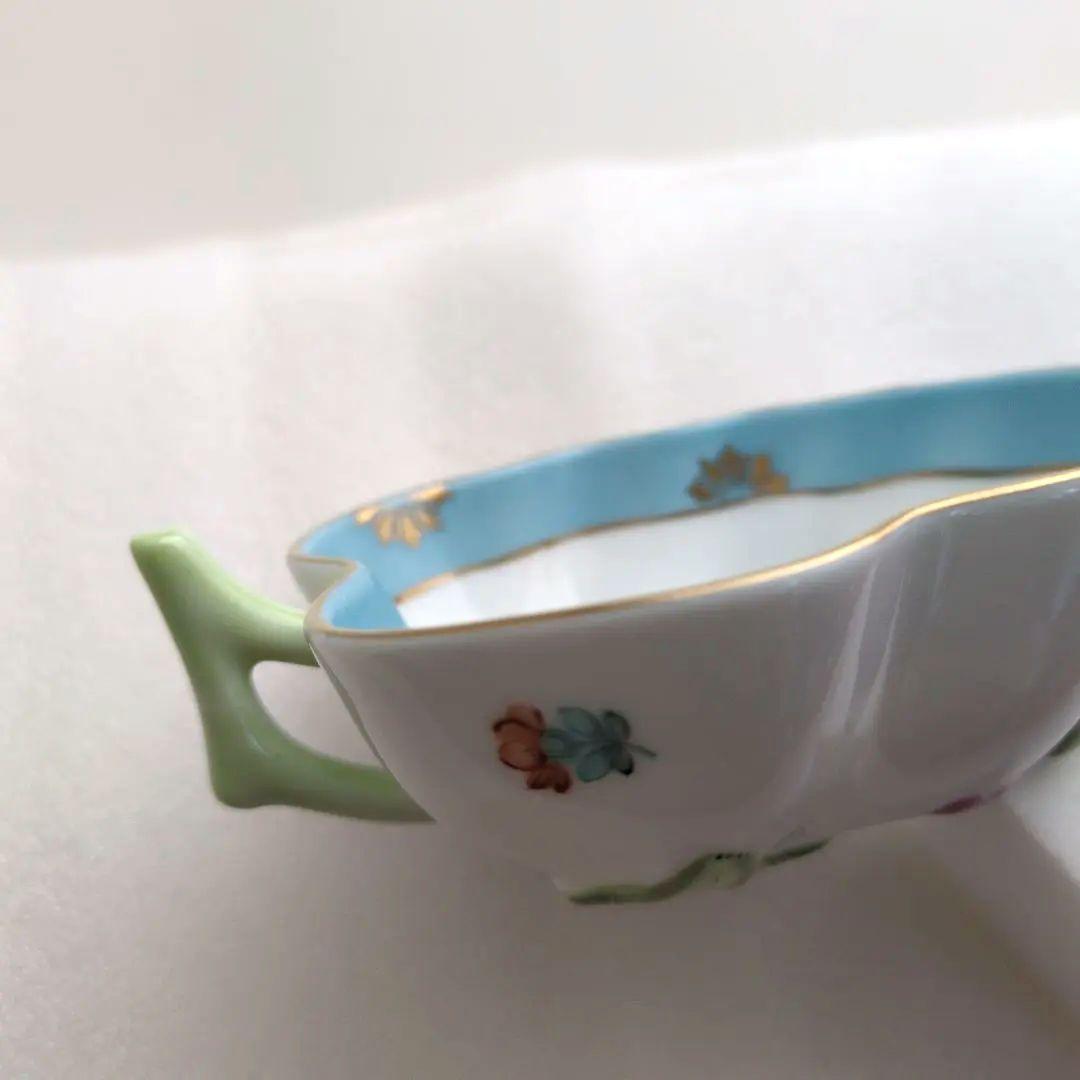 美品ヘレンド ローズチューリップ ブルー　オープンシュガー